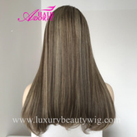 Perruque juive LB100 garantie casher, fabriquée en Chine, en cheveux humains vierges européens bruts, blonds, avec dentelle suisse à l'avant