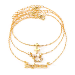 Bracelet de cheville de mode de haute qualité Summer <span class=keywords><strong>Beach</strong></span> 12 Constellations Bracelet de cheville pour les femmes - Product Image 5