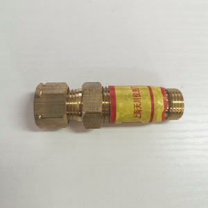 Arretateur de refoulement d'acétylène Tianchuan HF-2 en laiton avec clapet anti-retour pour réducteur de pression - Product Image 1