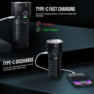 Công Suất Cao Trustfire TR-200 20000 Lumens Chiến Thuật Đèn Pin Spotlight Không Thấm Nước Từ Lớn Tay Torch Đèn - Product Image 6