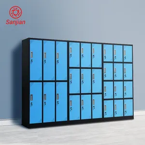 Sanjian customized 1850mm tall multi doors hostel staff gym sports school clothes storage cabinet steel metal lockers