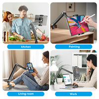 Support de moniteur de bureau ergonomique pliable en alliage d'aluminium Jakeko, réglable à 360 degrés, pour iPad, utilisation en voyage