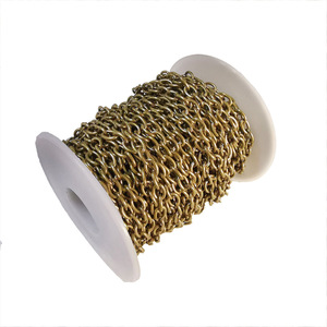 Chaîne pour la confection de vêtements, rouleau de 10M, composants de bijoux plats et ronds plaqués fer - Product Image 5