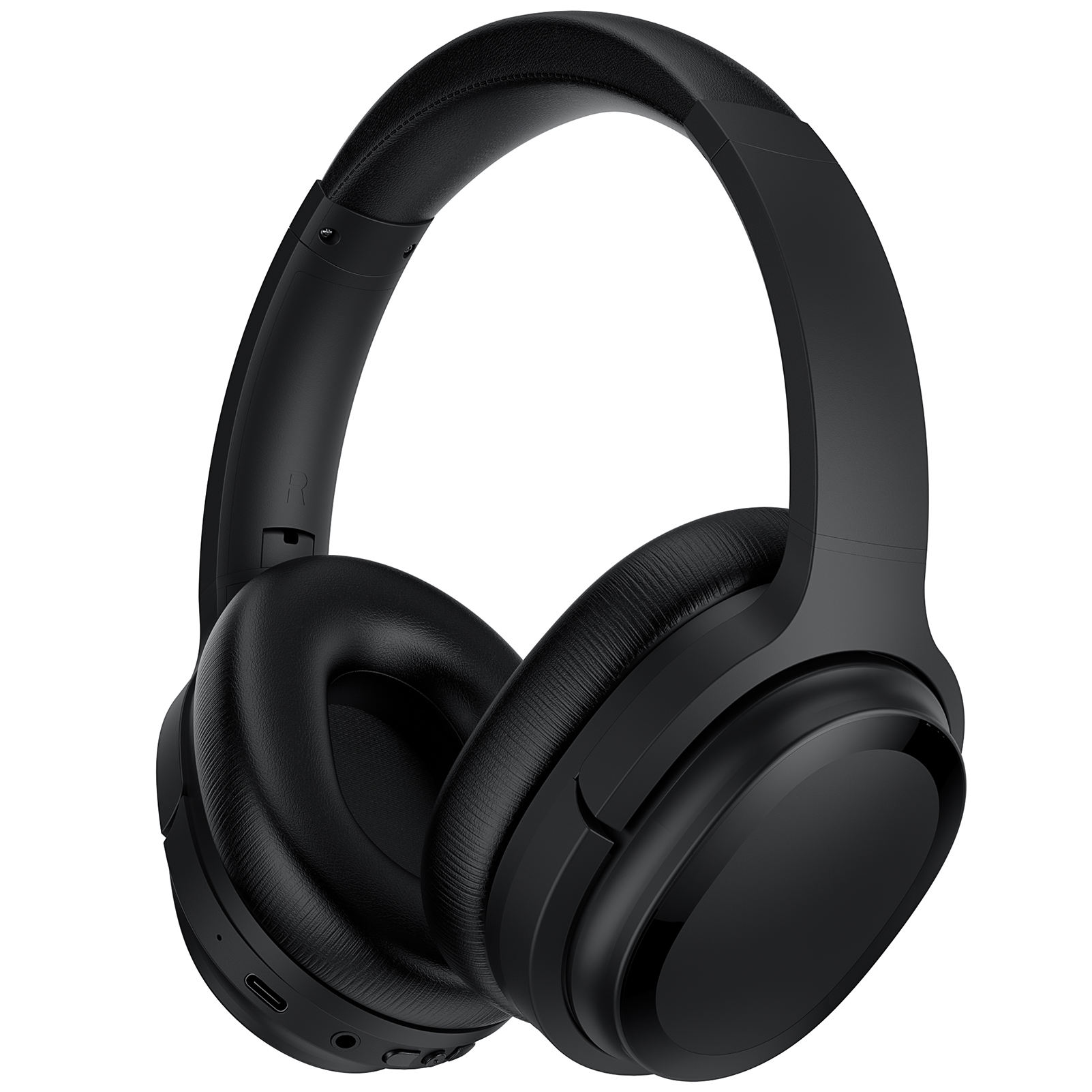 Hybrid ANC Wireless Headphones Over-Ear Bluetooth 5.3 Noise Cancelling Headphones with 30H Playtime, Hi-Res Audio, Deep Bass, ENC Mic, Foldable Design - Black / سماعات Hybrid ANC اللاسلكية فوق الأذن بلوتوث 5.3 مع عزل الضوضاء، 30 ساعة تشغيل، صوت عالي الدقة، Bass عميق، ميكروفون ENC، تصميم قابل للطي - أسود