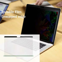 Écran de confidentialité pour ordinateur portable de 15,6 pouces ultra-fin en PET anti-rayures, imperméable, couverture complète, pour moniteur d'ordinateur 16:9, amovible