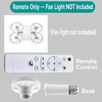 Ventilateur de plafond pliable à visser E27 avec 4 têtes de ventilateur, lampe LED, télécommande, 3 couleurs pour la maison, la chambre à coucher, l'appartement