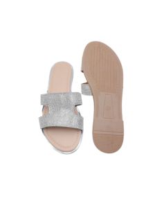 Vente en gros de sandales plates d'été pour femmes marron/noir/or/argent de qualité supérieure avec un bon service de logo personnalisé en Chine - Product Image 6