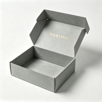 Scatola di Cartone Ondulato Non Rivestito Grigio Kraft con Stampa a Caldo Personalizzata per Spedizione di Piccoli Articoli al Dettaglio