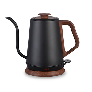 Hervidor eléctrico de cuello de cisne negro de 1,2 litros, hervidor de café inalámbrico de acero inoxidable, uso doméstico, repuestos gratuitos, posventa - Product Image 4