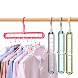 Durable <b>Plastic</b> Folding Space-Saving 360 Degree Rotating Clothes Hanger Rack <b>Hook</b> Wardrobe Kitchen Clothing Organizer - Product Image 1