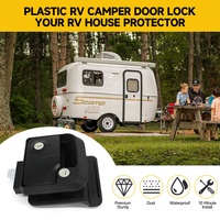 Serrure de porte d'entrée de caravane en plastique, loquet de sécurité, poignée noire pour camping-car, serrures de porte pour remorque à chevaux