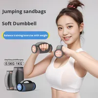 Haltère souple en fonte portable 0,5 kg/1 kg pour fitness, saut, course, entraînement lesté, Pilates, polyester pour femmes