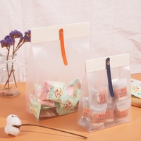 Sac d'emballage de flocons de neige, housse de nougat pp, sachets de nourriture transparents, auto-agrippante