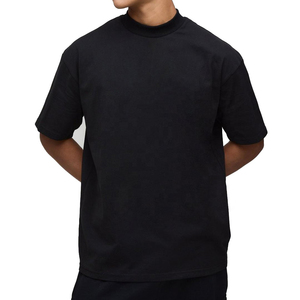 Custom <b>T</b>-<b>shirt</b> 240 GSM Cotton Short Sleeve Mock Neck Graphic Print <b>White</b> Color Streetwear Blank Design Tee Quality Men <b>T</b> <b>Shirt</b> - Product Image 3