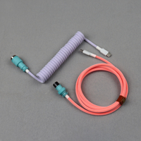 Kabel Keyboard USB-C GX16 Aviator Tipe-C ke Tipe-C dengan Konduktor Tembaga Murni, Selubung Nilon, dan Pelindung Anyaman