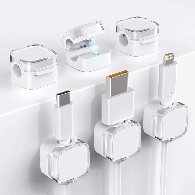 Adjustable Cord Keepers Wire Holder Keeper Organizer Management Plastic Magnetic Cable Clip and  Cable Organizers Usb Wire