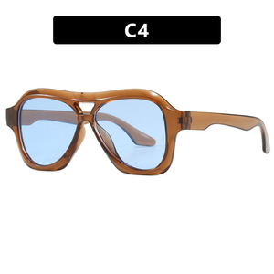 Oversized Vintage High Quality Women's Sunglasses Full Rim for PC <b>Frame</b> UV400 Protection <b>Pink</b> Gray Beige Colors - Product Image 4