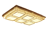 Nouvelle lampe de salon, plafonnier simple et moderne, lumière de luxe pour la maison, lampe rectangulaire en cristal LED pour chambre à coucher