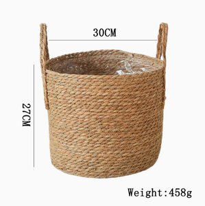 Cestas <span class=keywords><strong>de</strong></span> Almacenamiento Multifuncionales <span class=keywords><strong>de</strong></span> Paja Ecológica para Decoración del Hogar y Macetas - Product Image 5