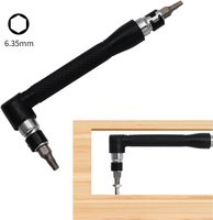 Manche de tournevis à embout 1/4 de pouce, clé à angle droit en L de 90 degrés, support d'embouts pour perceuse