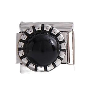 Composants de bracelet modulaires italiens en acier inoxydable, rectangulaires, accessoires de bijouterie DIY pour la création de bracelets - Product Image 2