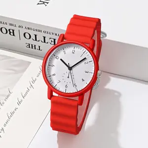 WJ-11242 도매 새로운 여성 실리콘 석영 시계 럭셔리 디지털 다이얼 시계 사용자 정의 로고를 수락