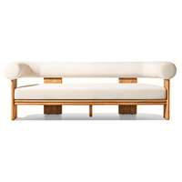 Ensemble de meubles de jardin en teck minimaliste moderne, table et chaises de loisirs, balcon, patio, jardin, table basse imperméable résistante aux UV, maisons d'hôtes