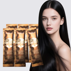 Sachet de 15 ml de mascarilla capilar con aceite de argán de calidad profesional para un acabado suave. - Product Image 1