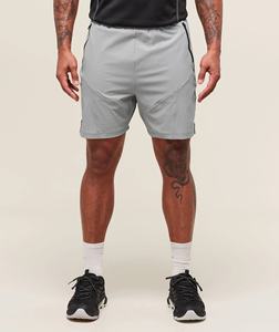 Shorts de sport pour hommes en polyester et coton, personnalisés en gros, avec logo brodé en maille, pour la course à pied et le basketball - Product Image 3