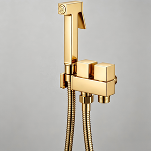 Ensemble <span class=keywords><strong>de</strong></span> pulvérisateur <span class=keywords><strong>de</strong></span> bidet mural à double commande, douchette WC carrée avec tuyau métallique flexible pour le nettoyage <span class=keywords><strong>de</strong></span> la salle <span class=keywords><strong>de</strong></span> bain - Product Image 6