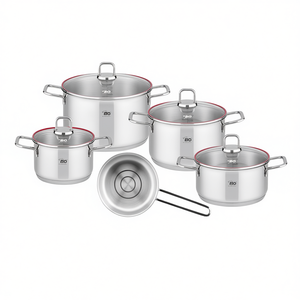 ELO <b>Cookware</b> Set 6-Piece Stainless Steel Pots With Lids Induction Compatible - Product Image 2