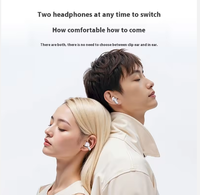 Casque Bluetooth sans fil 2-en-1 2026 OWS à clipser, intra-auriculaire et supra-auriculaire, pour le sport, avec son stéréo de haute qualité