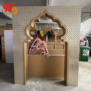 Nuevo Diseño Elegante, Soporte de Fondo para Arco de Boda 3D Personalizado, Arco de Acrílico y PVC Dorado para Decoración de Escenarios de Fiesta - Product Image 2