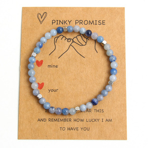 <strong>Wholesale</strong> Carded 4mm tiger Eye Beaded <strong>Bracelet</strong> Blue Turquoise Stone <strong>Beads</strong> <strong>Bracelets</strong> Natural Stone <strong>Custom</strong> Beaded <strong>Bracelet</strong> - Product Image 6