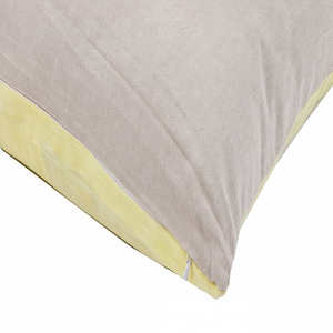 Housse de coussin carrée en lin brodé, écologique et luxueuse, de fabrication indienne, technique de tissage, couleur personnalisable pour la maison, l'hôtel, l'hôpital - Product Image 1