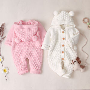 Mono de Punto para Bebé Recién Nacido, Suéter para Niño Pequeño, Ropa de Invierno, Mono con Capucha para Bebé - Product Image 4