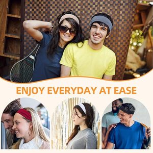 Non Slip Sports Elastic Soft Running Fashion Headbands Absorb Sweat for Women and <strong>Men</strong> Working Out, Travel <strong>hairband</strong> - Product Image 6
