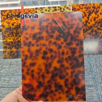 Plaque acrylique écologique imperméable de 3 mm d'épaisseur, couleurs écaille de tortue, taille personnalisable, découpe, panneau en plexiglas
