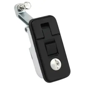 Serrure à bouton-poussoir rectangulaire à levier scellé réglable OEM avec clés pour porte de camping-car