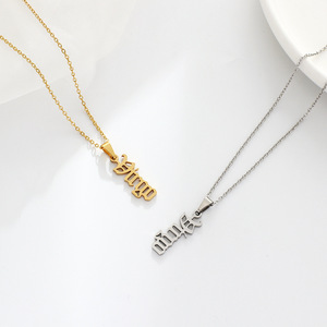Collar de 12 Constelaciones TD Fashion Jewelry, Chapado en Oro, Acero Inoxidable, Astrología, Horóscopo, Letra del Signo, Colgante con Cadena - Product Image 3