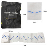 Gaze hémostatique au kaolin pour le contrôle des saignements d'urgence, soins des plaies en milieu extérieur, pansement, stock direct usine Chine, produit médical