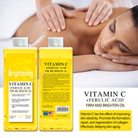 Huile Éclaircissante PH 5.5 à la Vitamine C et à la Rose, Huile Essentielle Corporelle Bio Hydratante, Huile Blanchissante au Curcuma Éclatante 1000ml
