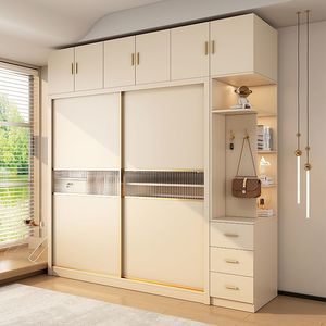 Armoire de rangement moderne et durable pour chambre d'appartement, meuble de chambre à coucher, armoire de luxe moderne assemblée - Product Image 2