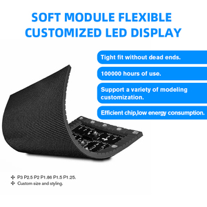 Tùy chỉnh trong nhà Tường Ngoài Trời Linh Hoạt video LED hiển thị mềm Màn hình LED Tường Linh hoạt đường cong LED Bảng điều chỉnh màn hình - Product Image 2