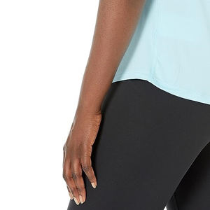 Camisetas multicolores de alta calidad para mujer, camiseta transpirable de poliéster ajustada de manga corta con cuello redondo, disponible a precios baratos - Product Image 5