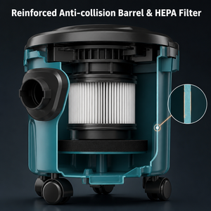 Aspirateur sans fil 21V 15L humide/sec/souffleur, aspirateur industriel haute puissance 60kPa portable pour lavage de voitures et atelier domestique - Product Image 4