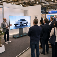 Yer Tasarruflu Katlanabilir LED Hepsi Bir Arada Ekran 135 İnç Elektrikli Kaldırma Sistemli 16:9 FHD Kurumsal Etkinlikler İçin