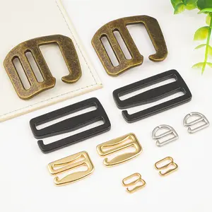 7mm Gold Metal Strap Slide G Hooks Bra Replacement Bra for