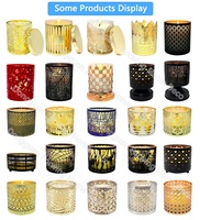 Luxus Custom Gold Metall Kerzen glas Ärmel dekorative Folie für Glas kerzenhalter | OEM-Größen für Wohnkultur & Geschenk verpackung