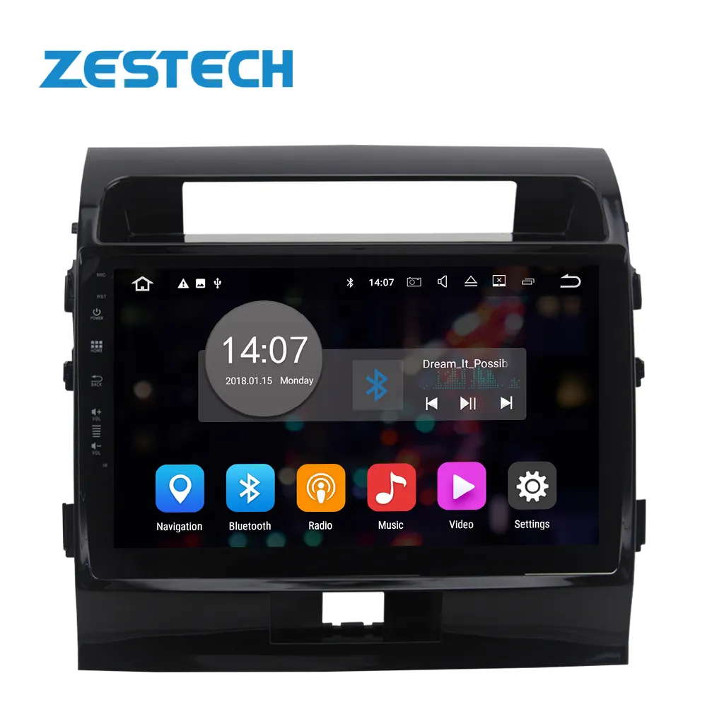 9 ''2din Android 10 Full Touch Car DVDプレーヤーFor Land Cruiser LC200 2008- 2015 Wifi GPS Radio SWC